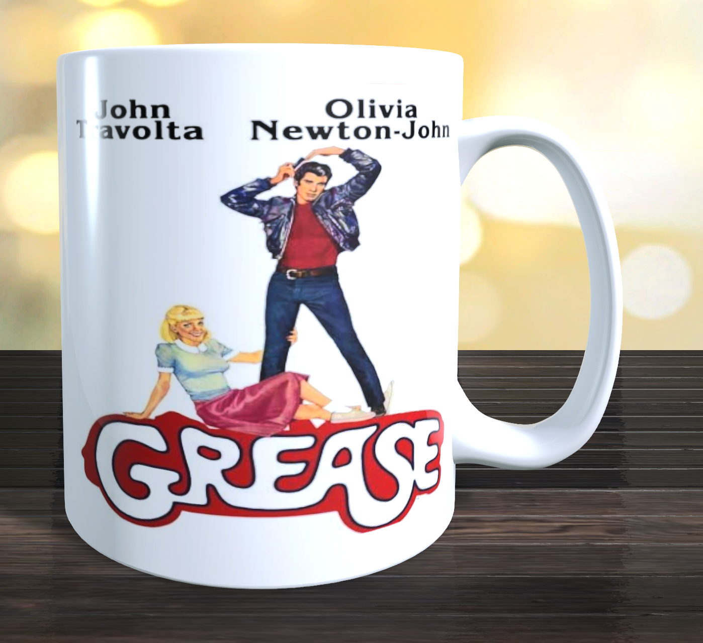 Grease coffee Mug - John Travolta & Olivia Newton-John