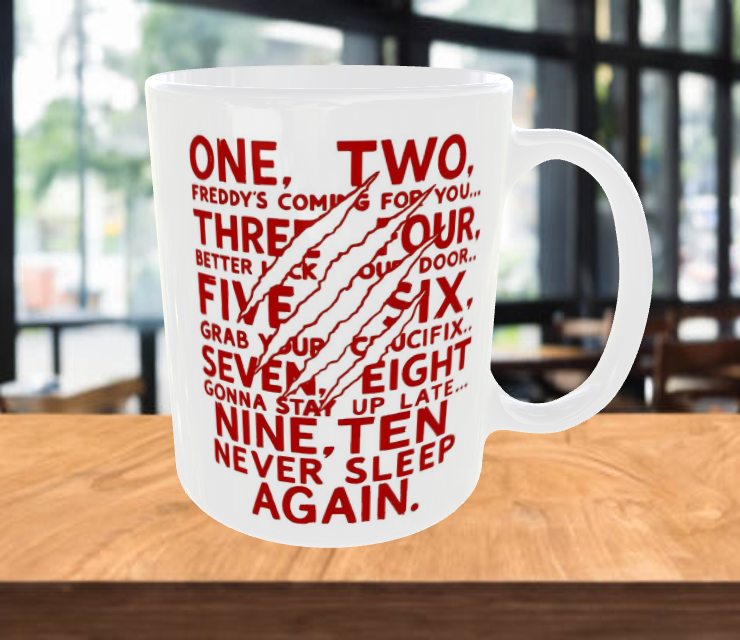 Freddy Krueger Coffee Mug Nightmare On Elm Street Horror Movie