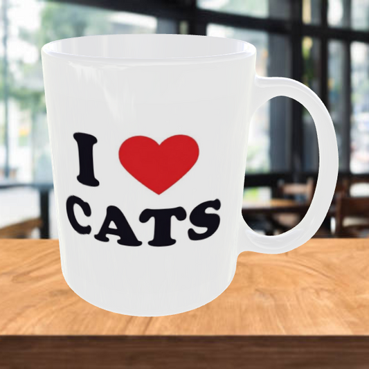 I Love Cats Coffee Mug