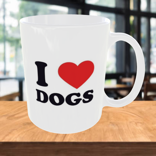 I Love Dogs Coffee Mug