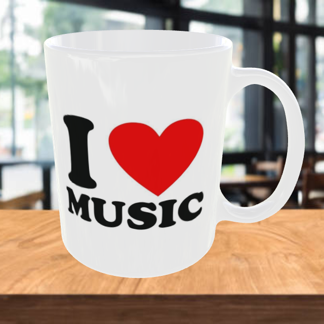 I Love Music Coffee Mug
