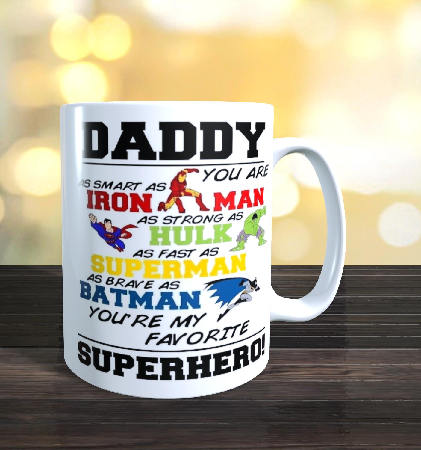 DADDY You are as smart as IRONMAN Fathers day Coffee mug