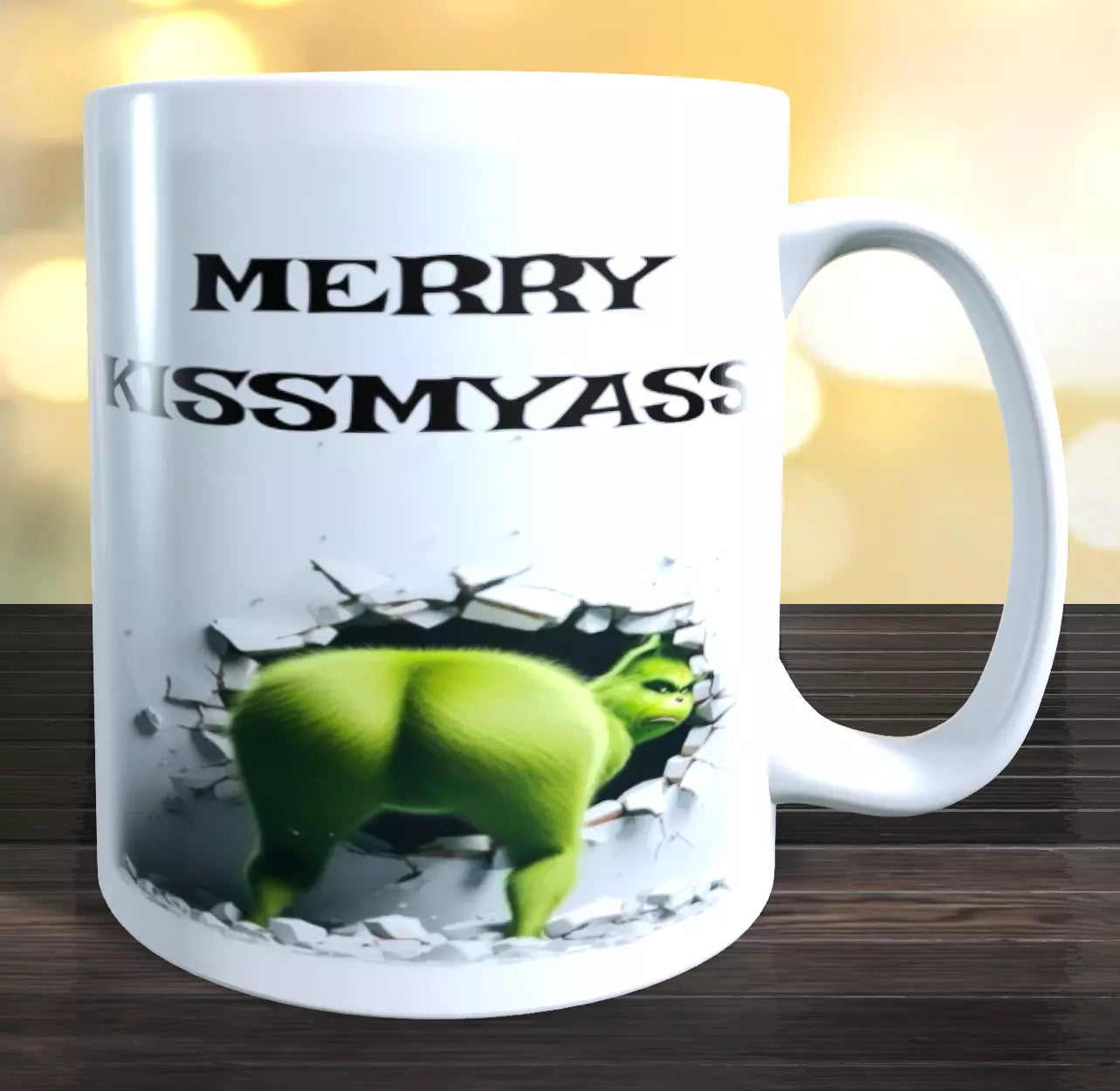 Grinch Merry Kissmyass Coffee Mug